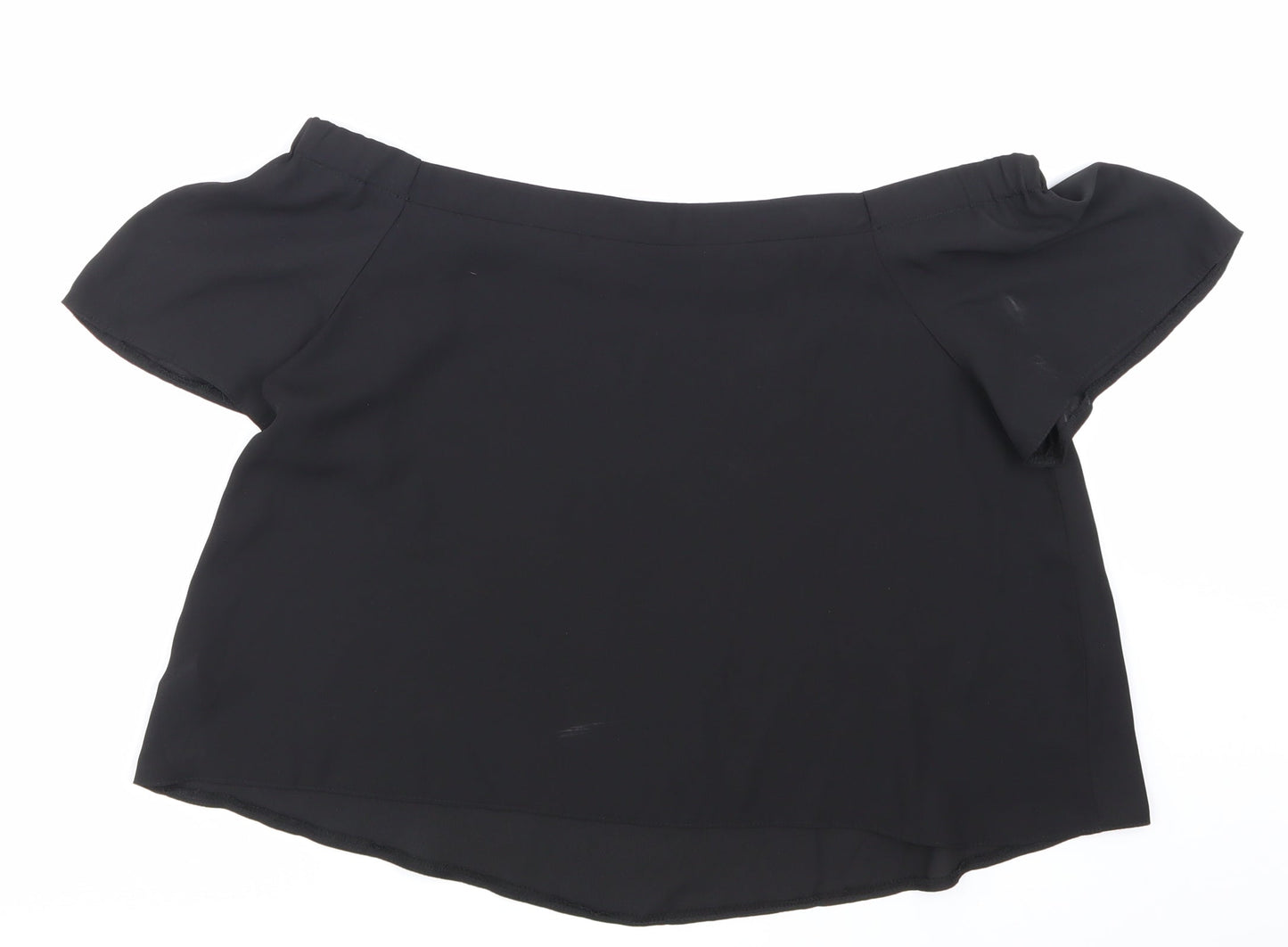 NEWLOOK Womens Black  Mesh Basic Blouse Size 12