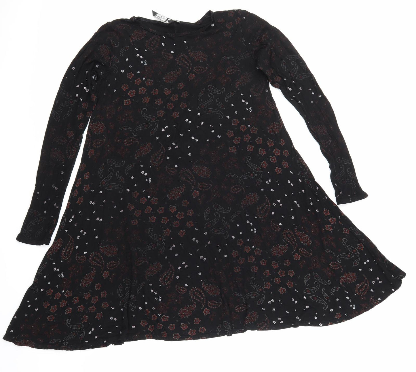 influence Womens Black Floral  Skater Dress  Size S