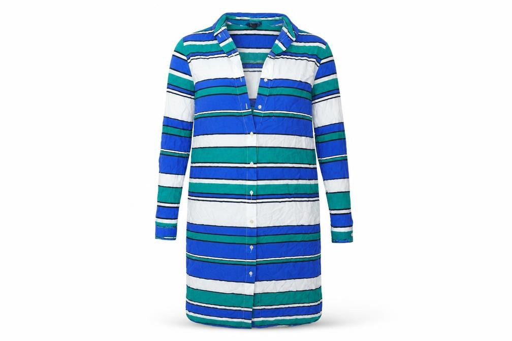 h&m  Womens Blue Striped  Shirt Dress  Size 4
