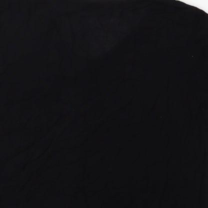 Brand and care label for Evans women’s black basic blouse, size UK 16