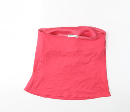 Back view of Marks & Spencer women’s pink basic tank, size UK 12