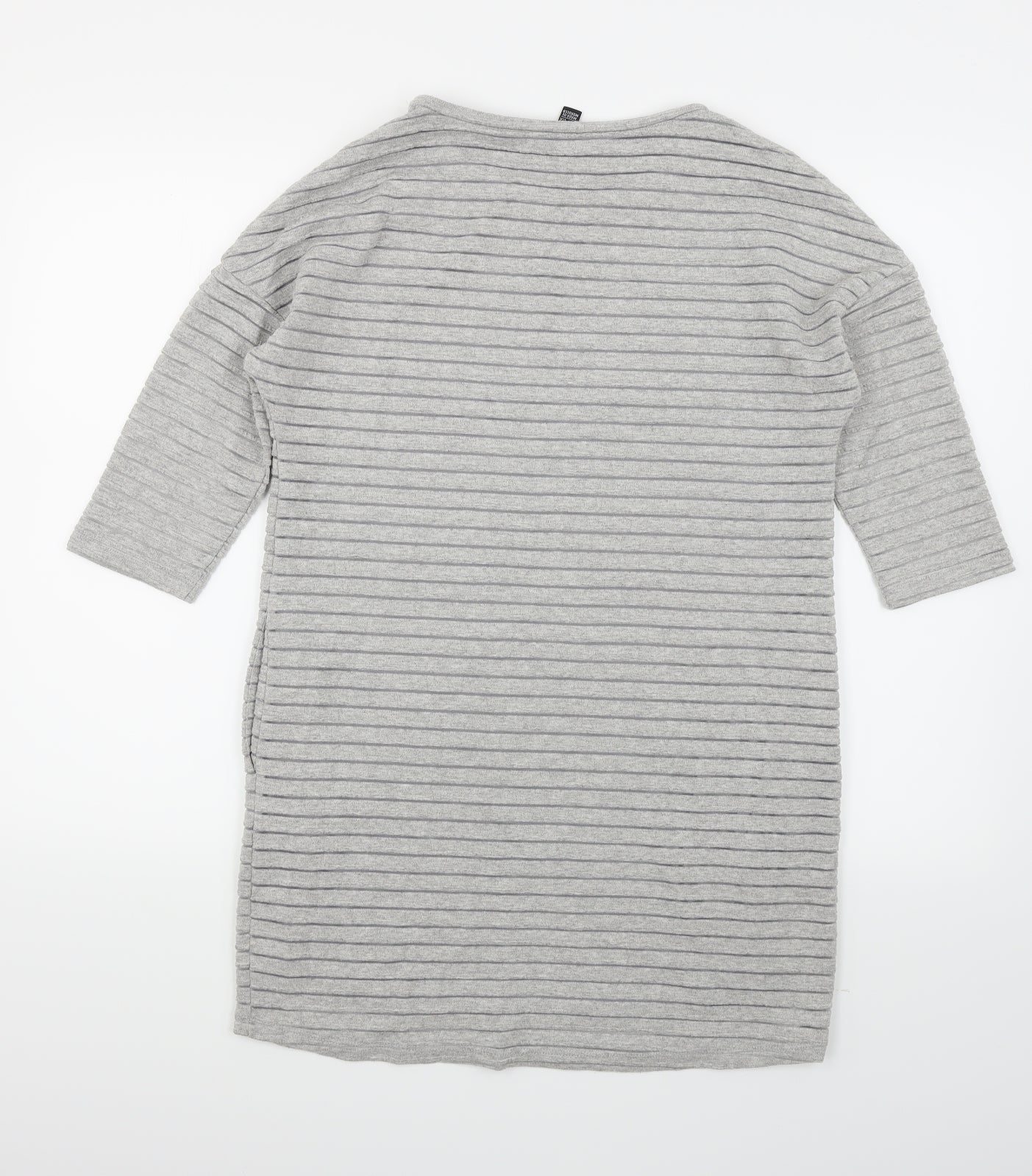 Mango Womens Grey Striped  Jumper Dress  Size XS