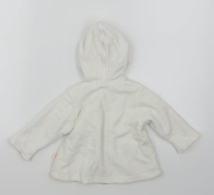 Back view of Pumpkin Patch Baby White Jacket Coat, size 3-6, Months