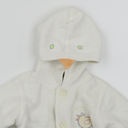 Close-up detail of Pumpkin Patch Baby White Jacket Coat, size 3-6, Months