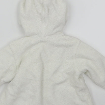 Brand and care label for Pumpkin Patch Baby White Jacket Coat, size 3-6, Months
