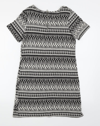 Back view of Atmosphere women’s black striped bodycon, size UK 10