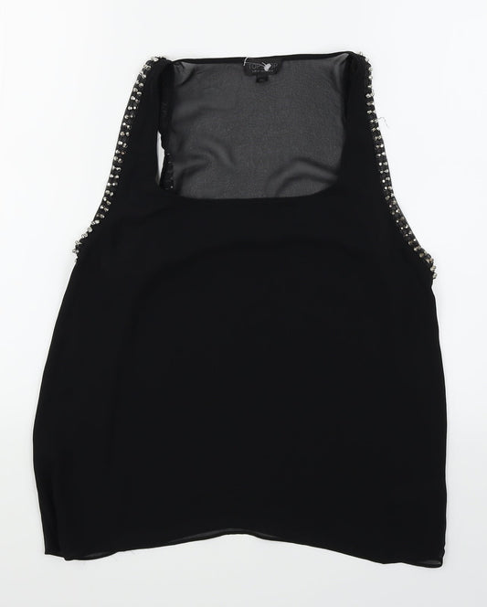 Topshop Womens Black   Basic T-Shirt Size 12