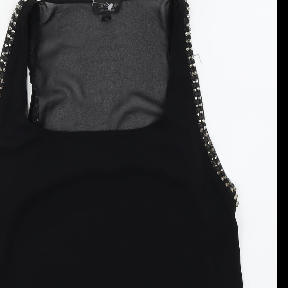 Topshop Womens Black   Basic T-Shirt Size 12