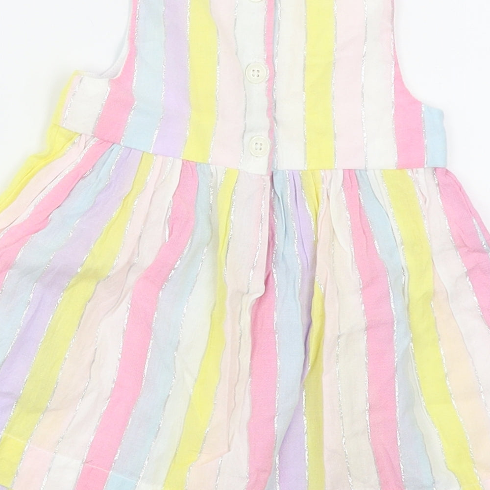 Bluezoo Girls Pink Striped  Trapeze & Swing  Size 0-3 Months