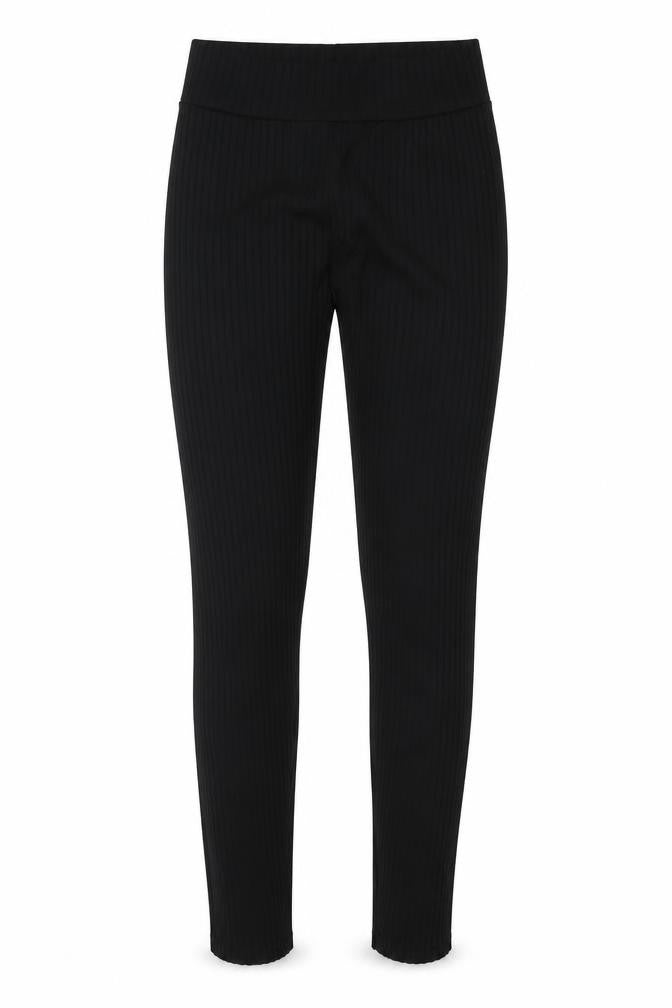PRETTYLITTLETHING Womens Black Striped  Capri Leggings Size 10 L27 in
