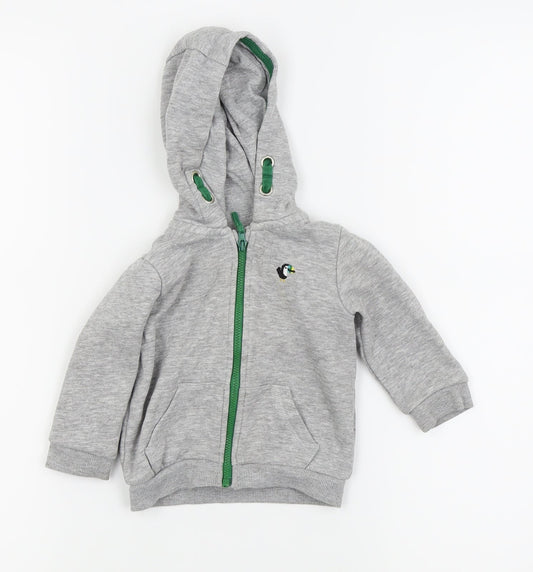 fred and flo  Grey   Full Zip Jumper Size 0-3 Months