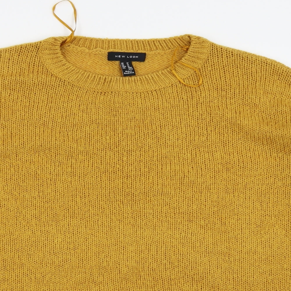 New Look Womens Yellow   Pullover Jumper Size M