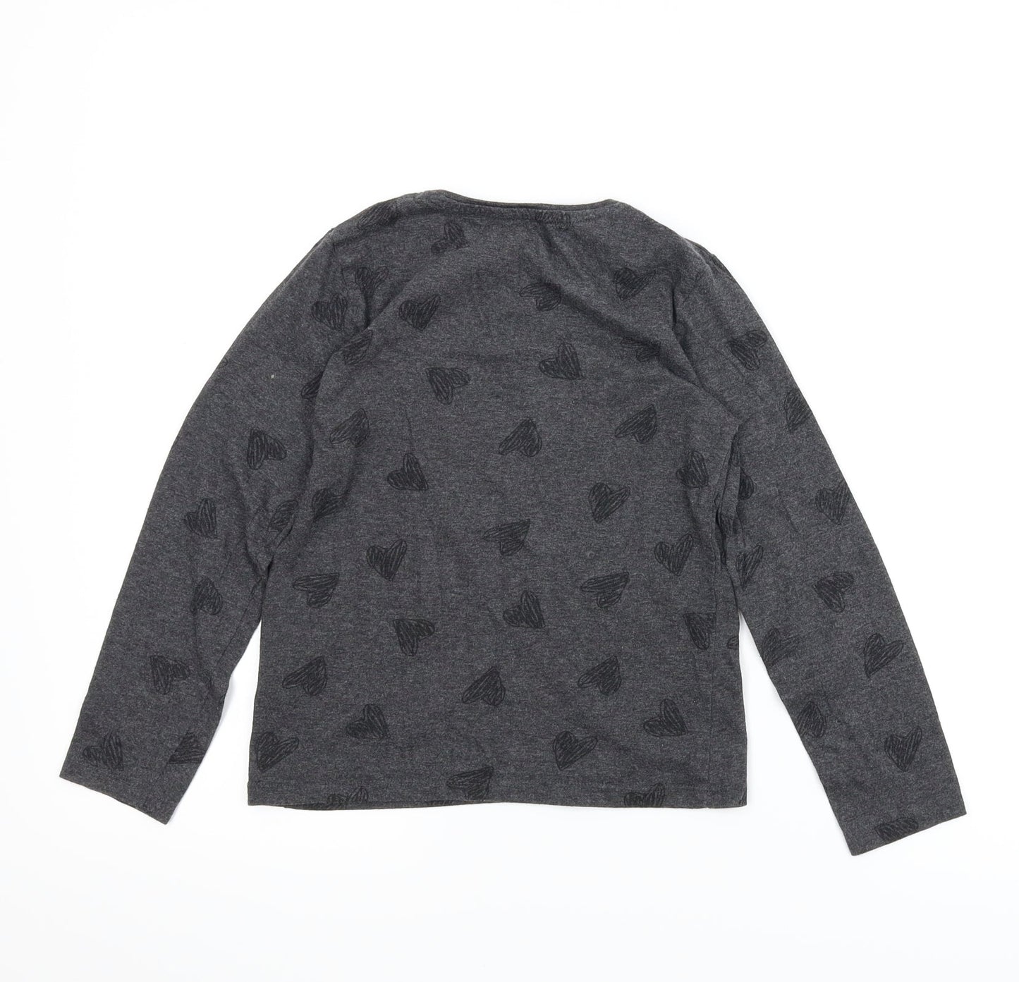 Primark Girls Grey   Basic T-Shirt Size 7-8 Years