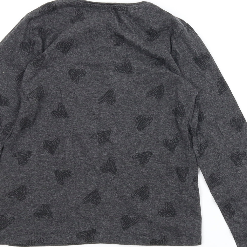Primark Girls Grey   Basic T-Shirt Size 7-8 Years