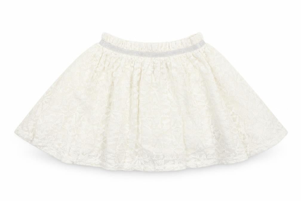 F&F Girls White Geometric  A-Line Skirt Size 3-4 Years