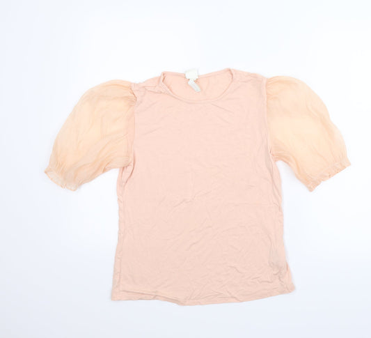H&M Womens Pink   Basic Blouse Size M