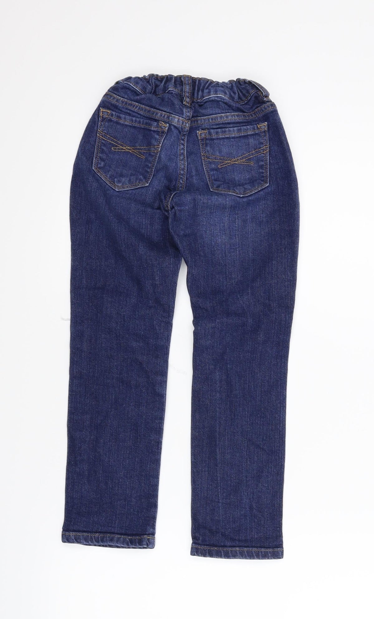 Back view of Gap girls’ blue boyfriend jeans, size 7, years