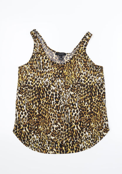 Additional front view of Atmosphere women’s multicoloured animal print basic tank, size UK 8