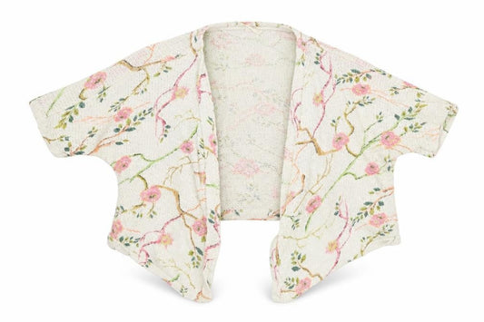 Zara Girls Ivory Floral  Cardigan Jumper Size 9 Years  - Bolero