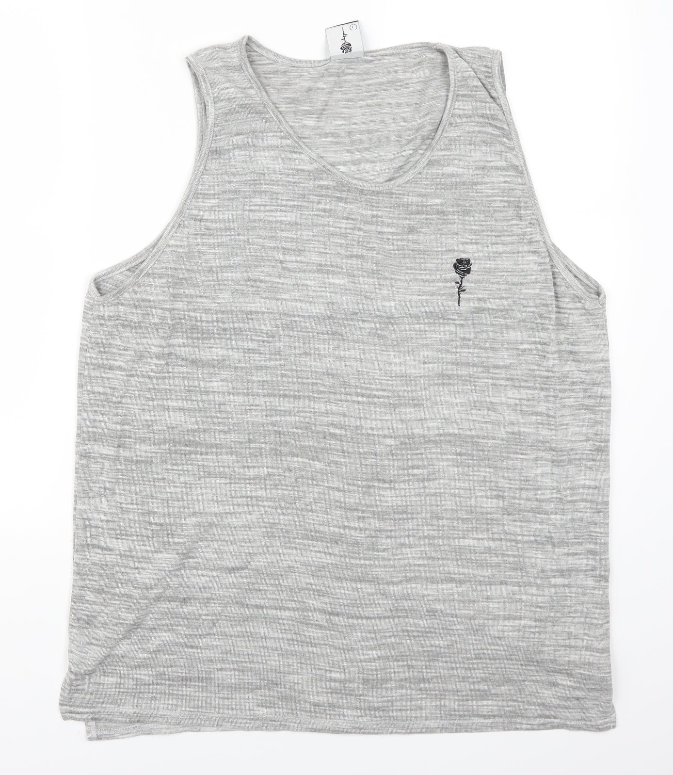 Preworn Womens Grey   Basic Tank Size L  - Rose