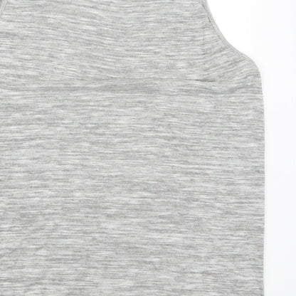 Brand and care label for Preworn women’s grey basic tank, size L, - rose