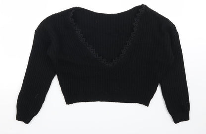 Additional front view of Boohoo women’s black jumper, size S