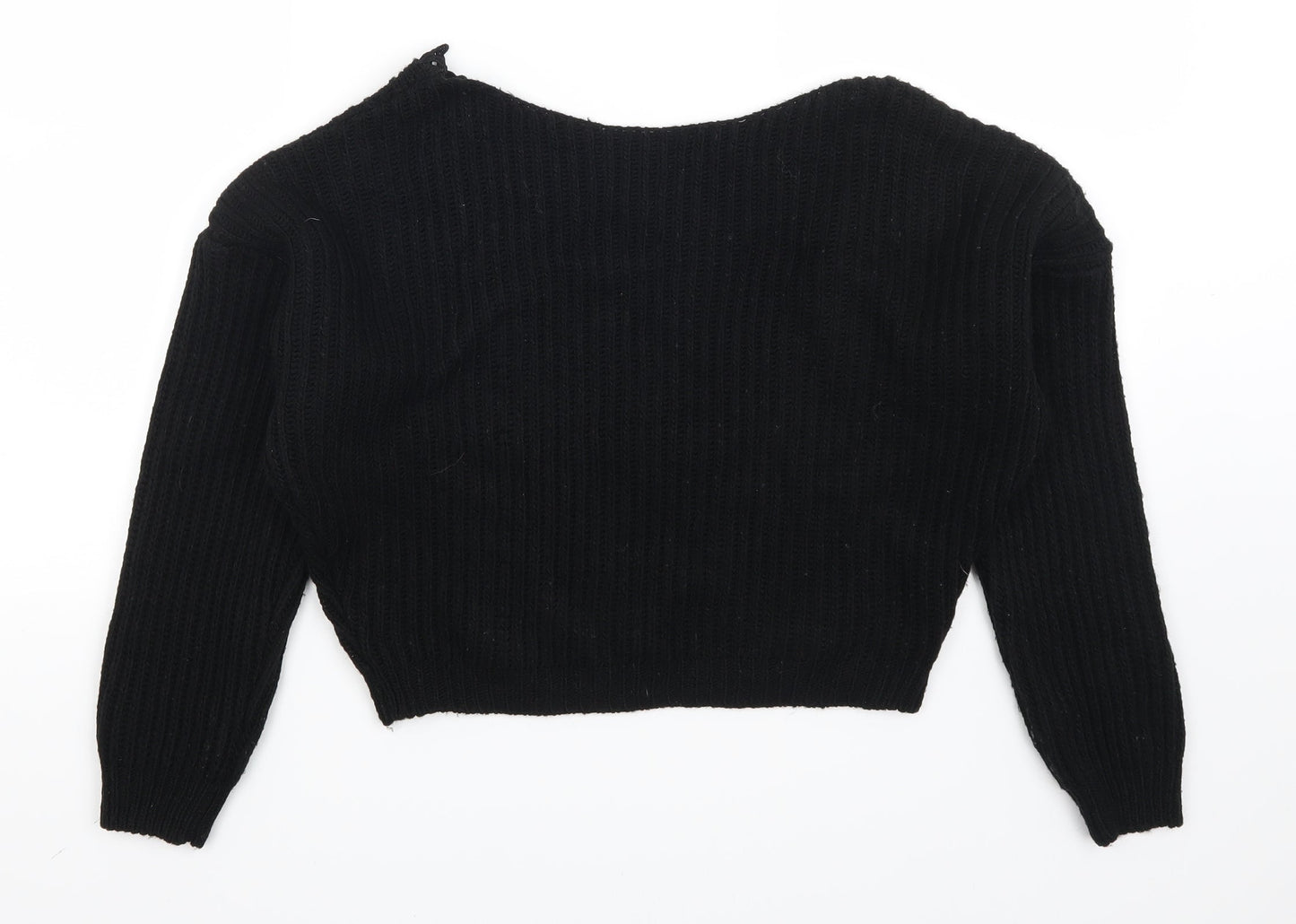 Boohoo Womens Black   Pullover Jumper Size S