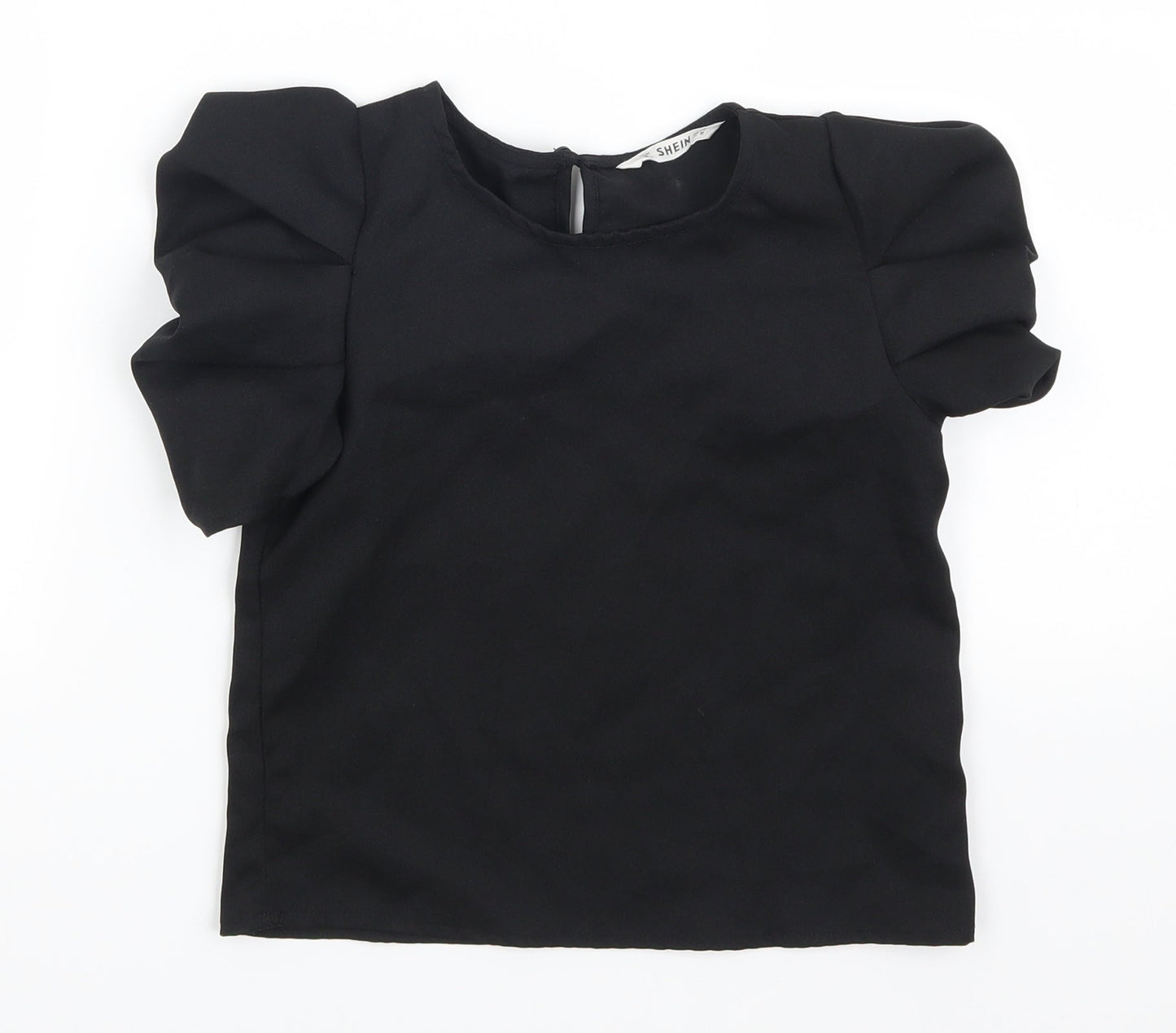 SheIn Girls Black   Basic T-Shirt Size 8 Years