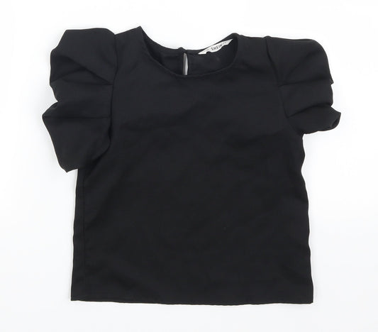 SheIn Girls Black   Basic T-Shirt Size 8 Years