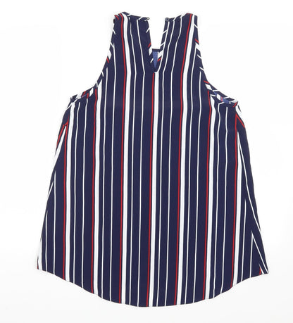 Back view of Matalan women’s blue basic tank, size UK 10