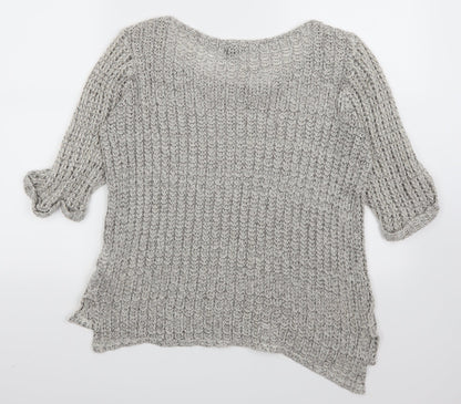 Back view of Topshop women’s grey jumper, size UK 8