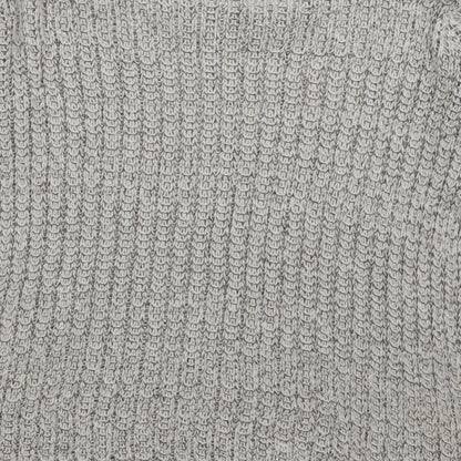 Brand and care label for Topshop women’s grey jumper, size UK 8