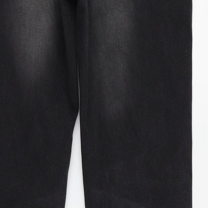 Brand and care label for Denim & Co. women’s black skinny jeans, size UK 12