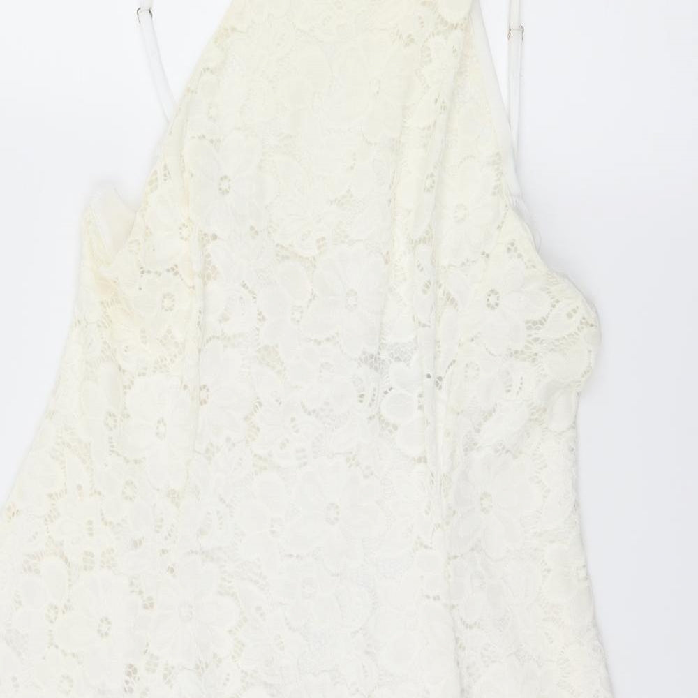 New Look Womens Ivory   Skater Dress  Size 14