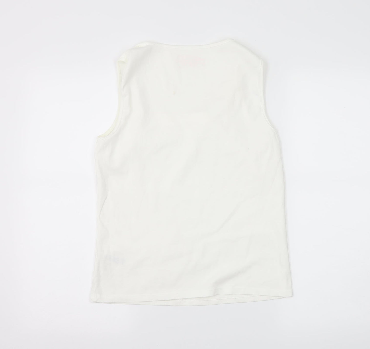 BHS Womens White  Jersey Basic T-Shirt Size 14