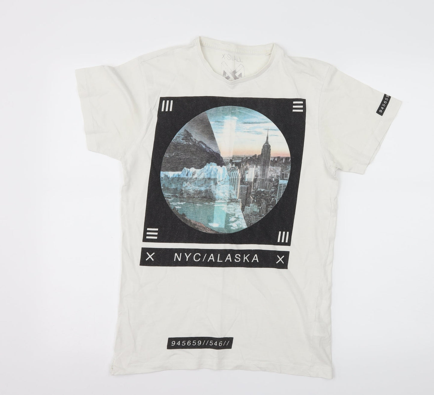 Cedar Wood State Mens White  Jersey  T-Shirt Size XS  - NYC Alaska