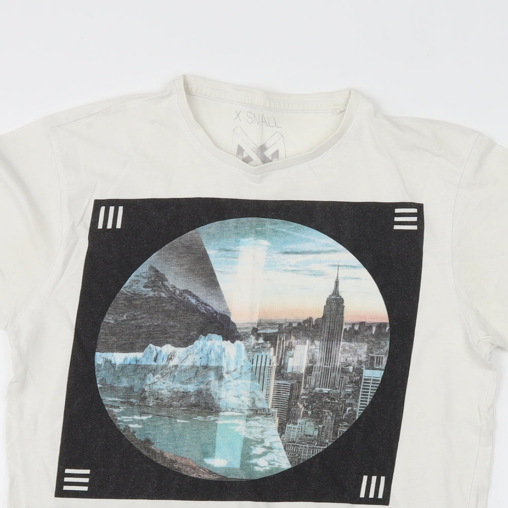 Cedar Wood State Mens White  Jersey  T-Shirt Size XS  - NYC Alaska