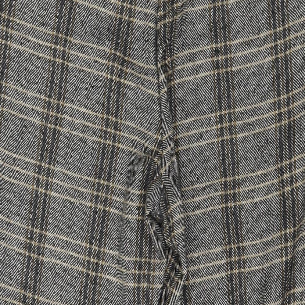 F&F Womens Grey Plaid  Trousers  Size 14 L26 in