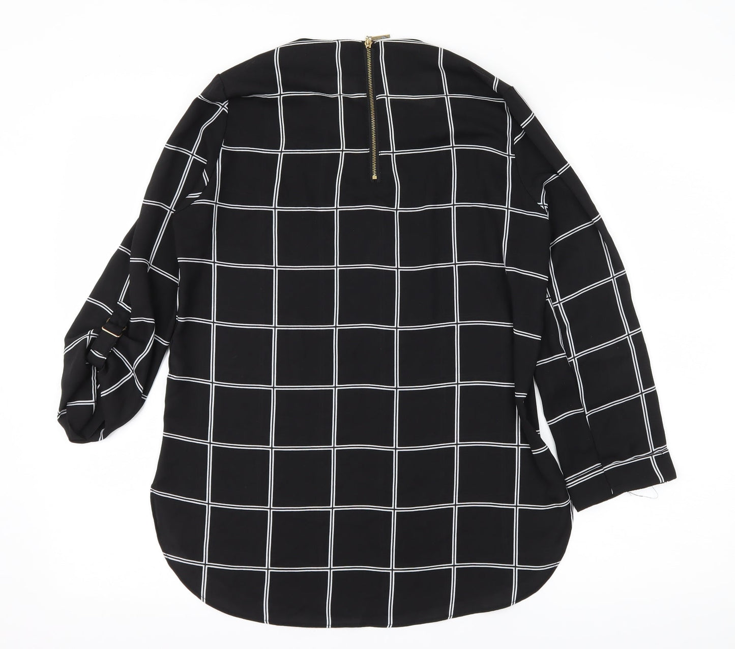 Atmosphere Womens Beige Check  Basic Blouse Size 8