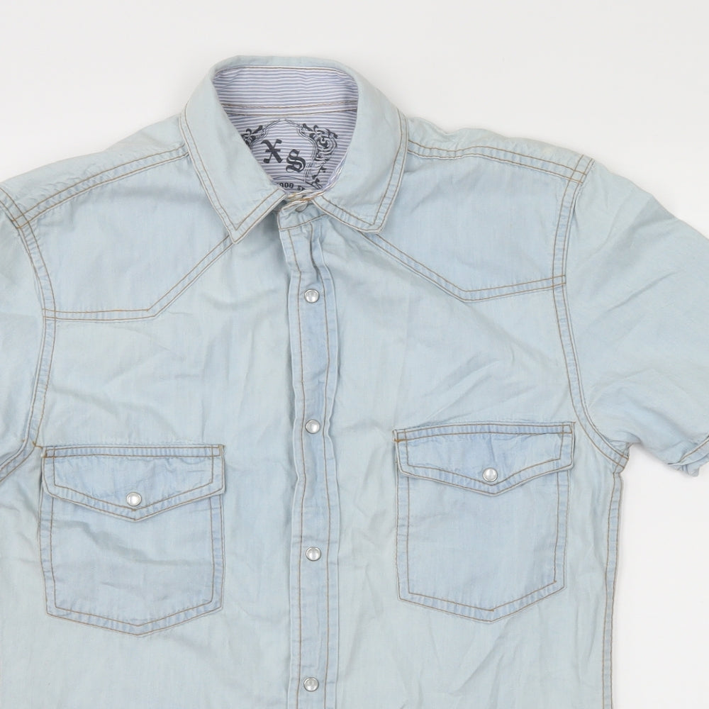 Cedar Wood State Mens Blue  Denim  Button-Up Size XS