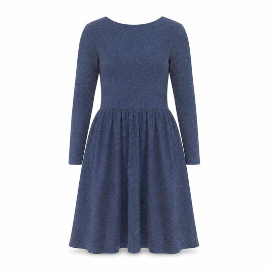 Topshop Womens Blue   Skater Dress  Size 8  - Low Back