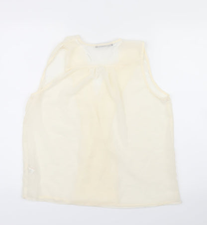 Back view of Atmosphere women’s white mesh basic blouse, size UK 12
