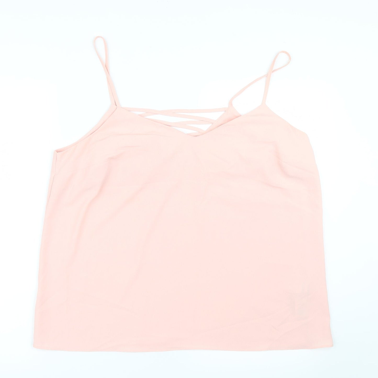 New Look Womens Pink  Mesh Basic Blouse Size 16