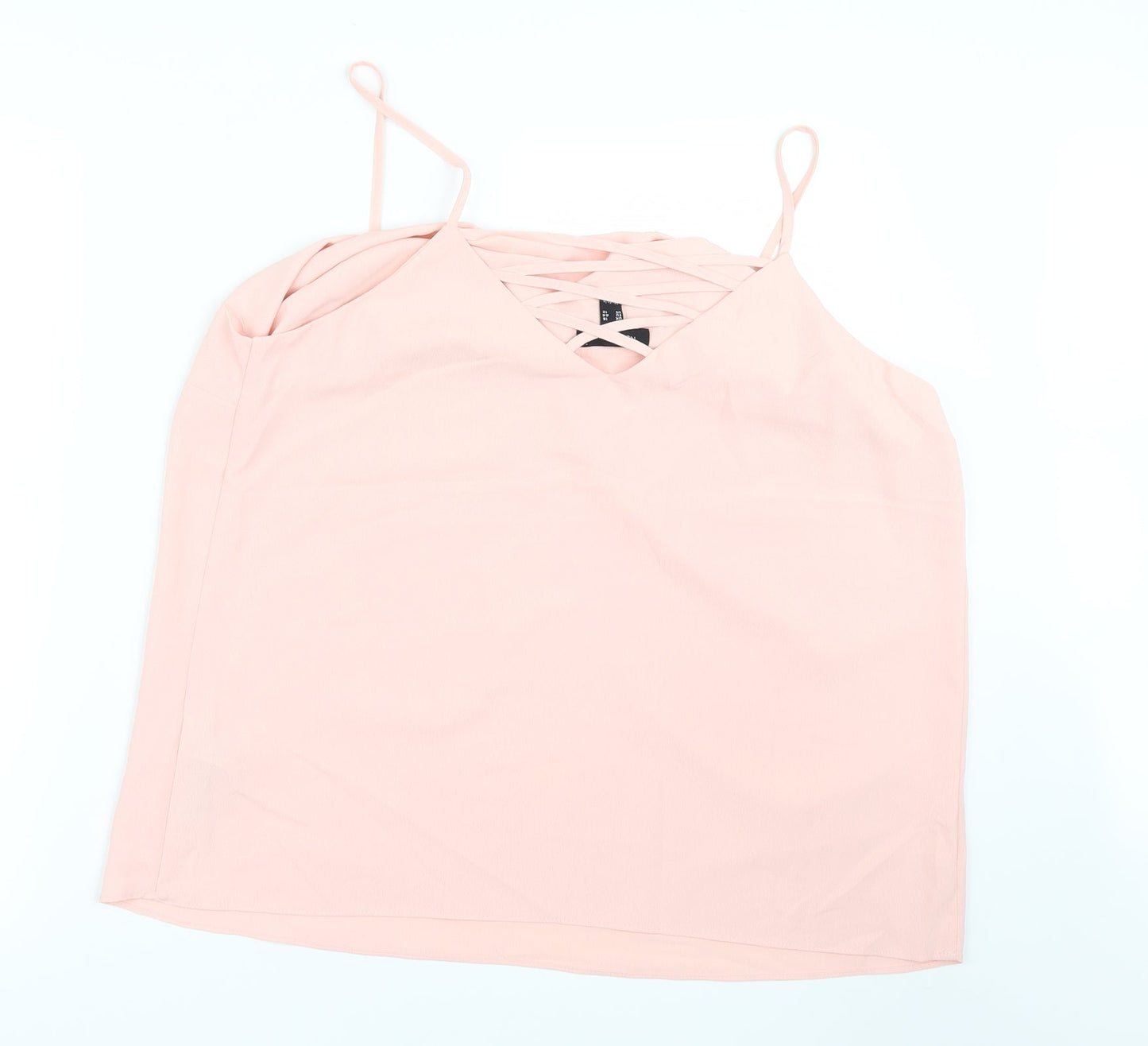 New Look Womens Pink  Mesh Basic Blouse Size 16