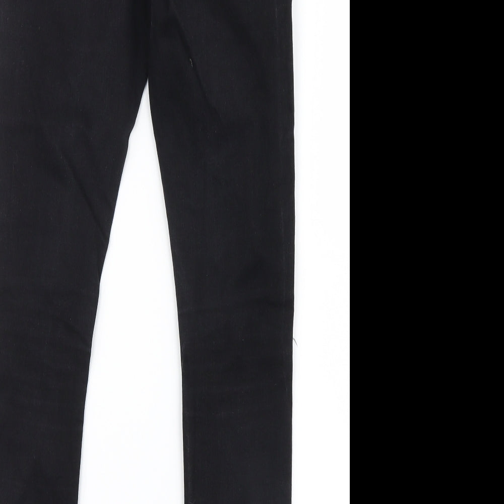 Miss Selfridge Womens Black  Denim Straight Jeans Size 8 L27 in