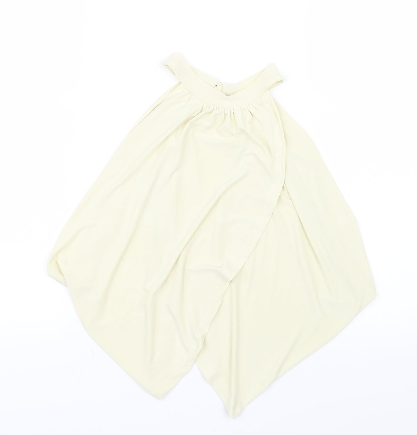 Edge Street Womens Yellow   Wrap T-Shirt Size 10  - Cropped
