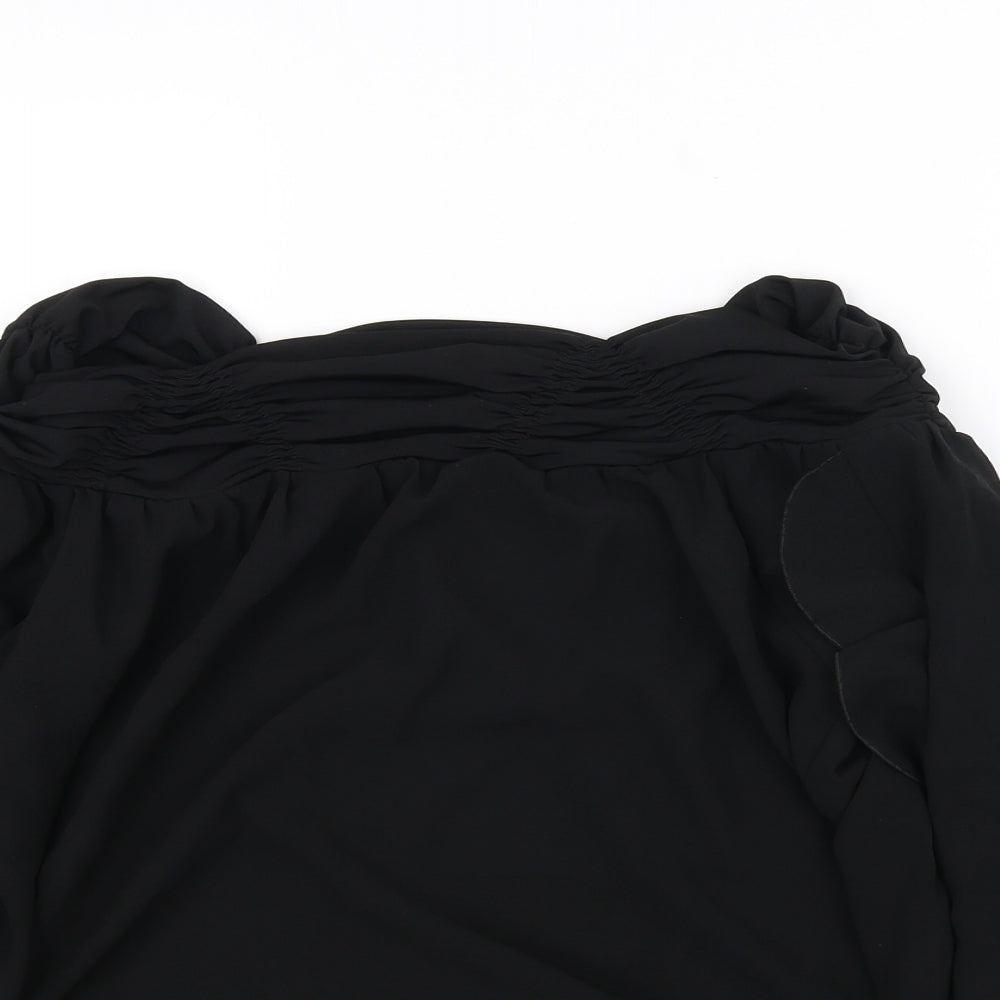 Annabelle Womens Black   Basic Blouse Size 10