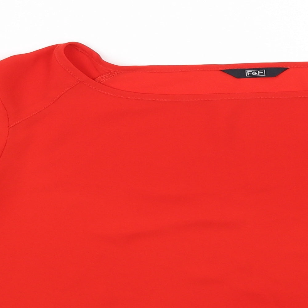 F&F Womens Red   Basic Blouse Size 14