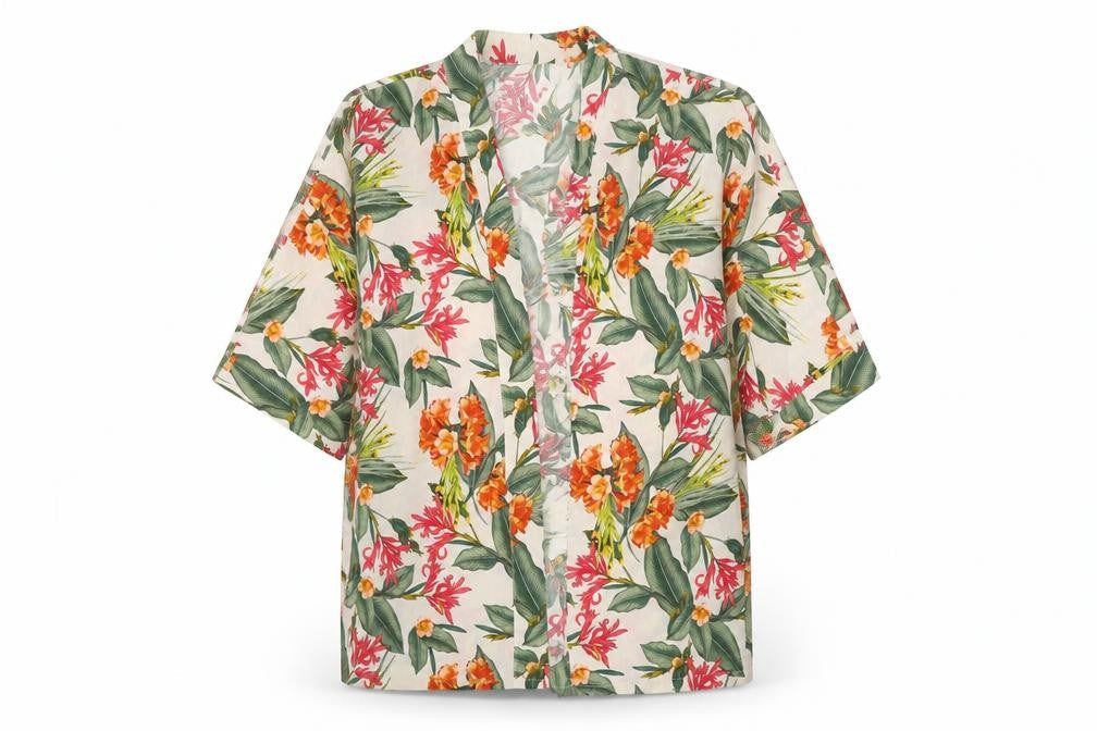 Primark Womens White Floral  Cardigan Jumper Size 14