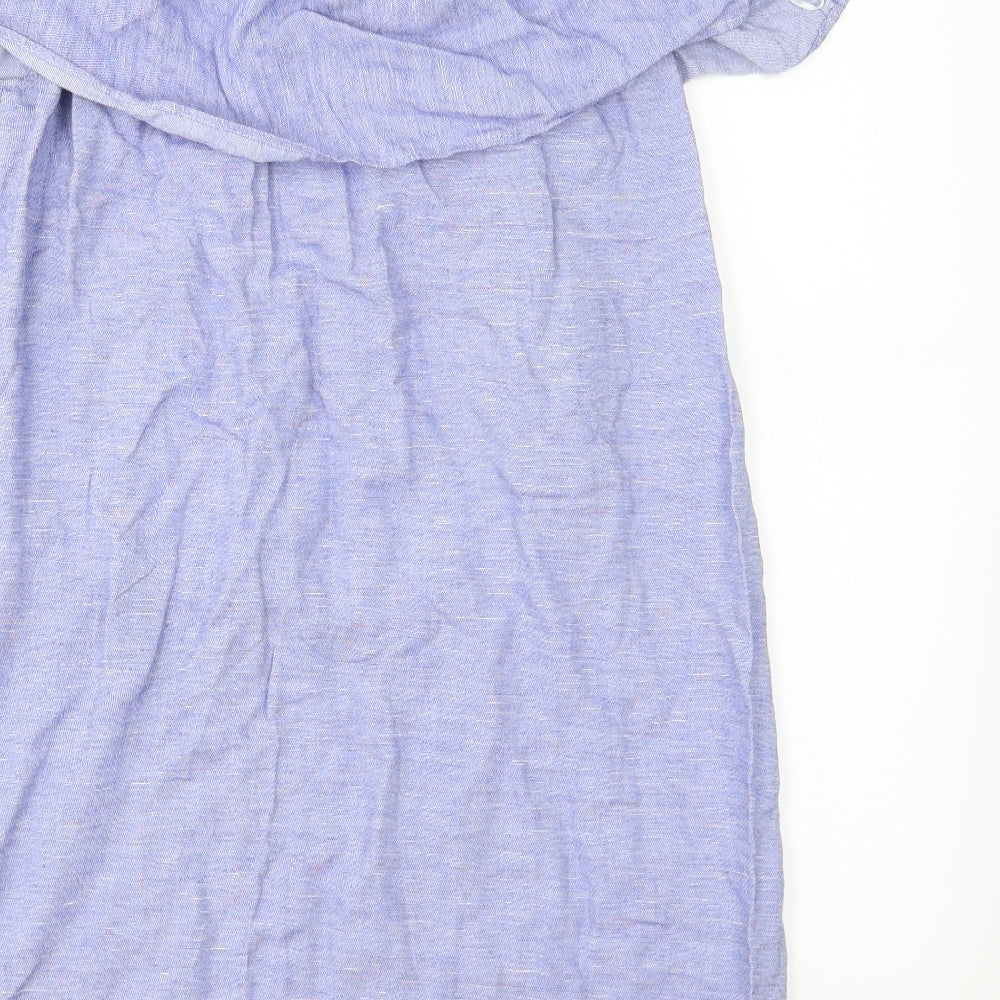 Zara Womens Blue  Woven T-Shirt Dress  Size S